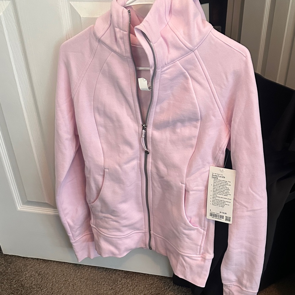 Lululemon Women’s pink full zip scuba hoodie NWT